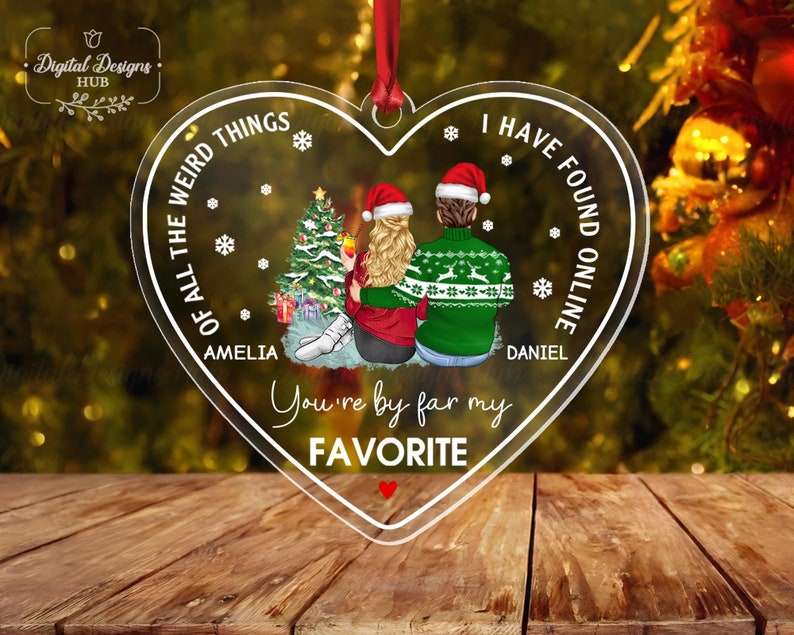 Personalized Couple Christmas Ornament 2024, of All the Weird Things I