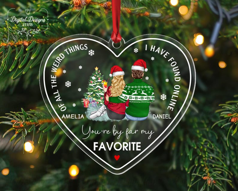 Personalized Couple Christmas Ornament 2024, of All the Weird Things I