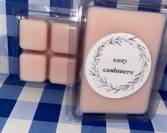 Gezellige kasjmierbad- en lichaamswerken geurende wassmelt | 2,5 oz wassmeltsteen