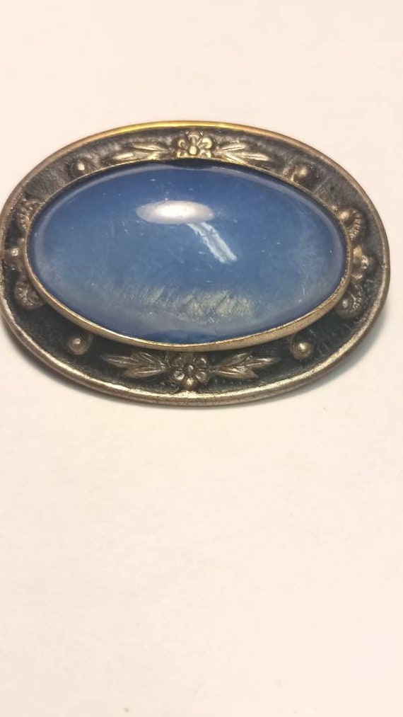 Old Antique Victorian Blue Cabachon Collectable B… - image 2