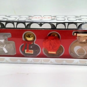 Vintage COACH perfume set of 4 New in Box .17oz