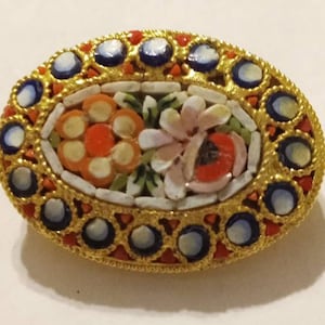 Vintage Mille fiori Italian brooch