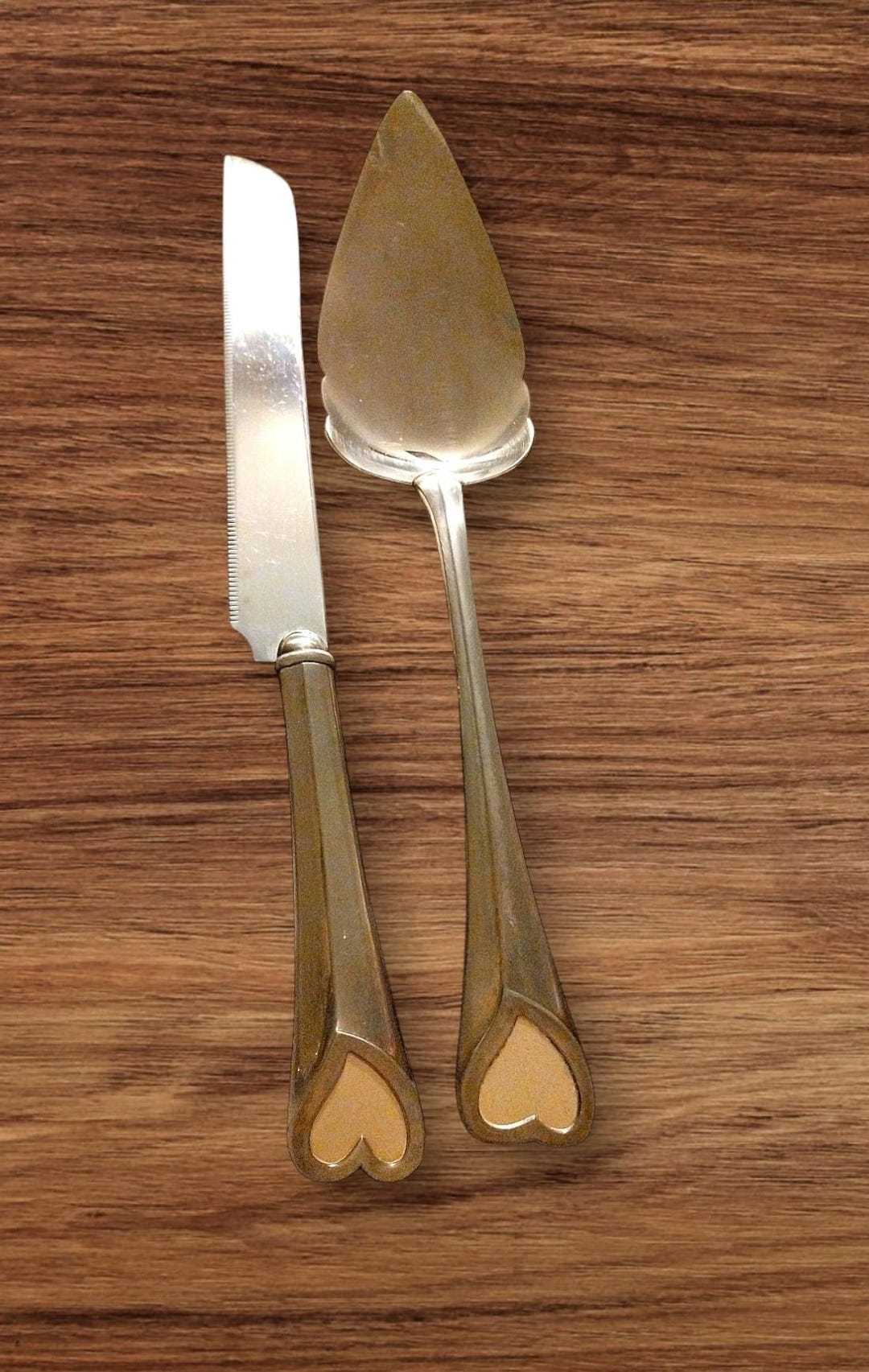 Set Couteau Et Pelle à Gâteau Lenox Forevermore - Design Coeur Argenté - Pour Mariage/événement