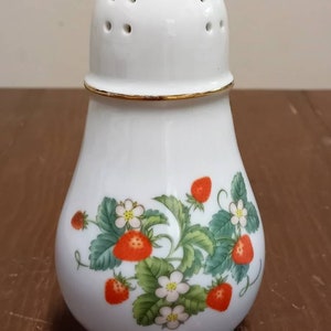 Vintage Avon Strawberries and Flowers Sugar Shaker