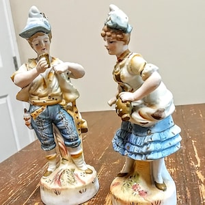 Paulux Bisque Porcelain Figurines Occupied Japan 1945-1952