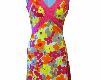 vintage Robe longue Antik Batik Anthropologie taille S ornée de perles et de sequins
