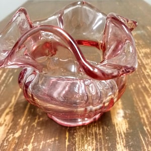 ヴィンテージ フェントン ピンク オパールセント コンポート