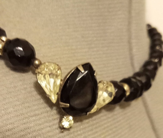 Vintage Carol Dauplaise crystal bee Necklace 17" … - image 1