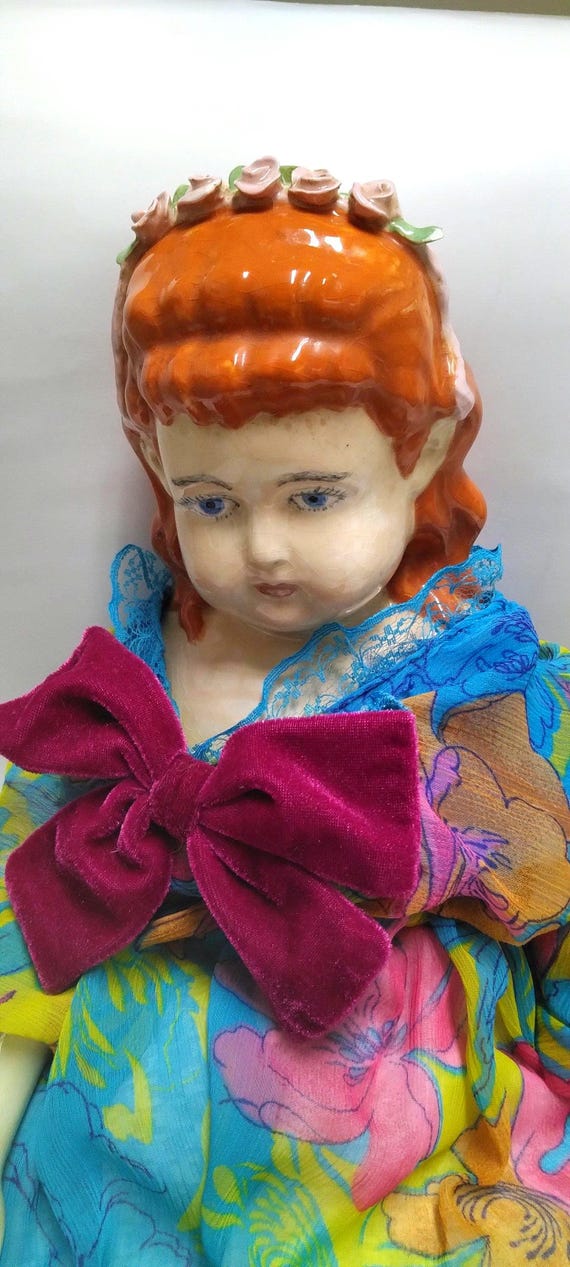 POUPÉE ANCIENNE HEUBACH Dormeuse Tête Porcelaine . Début XX Eme Germany