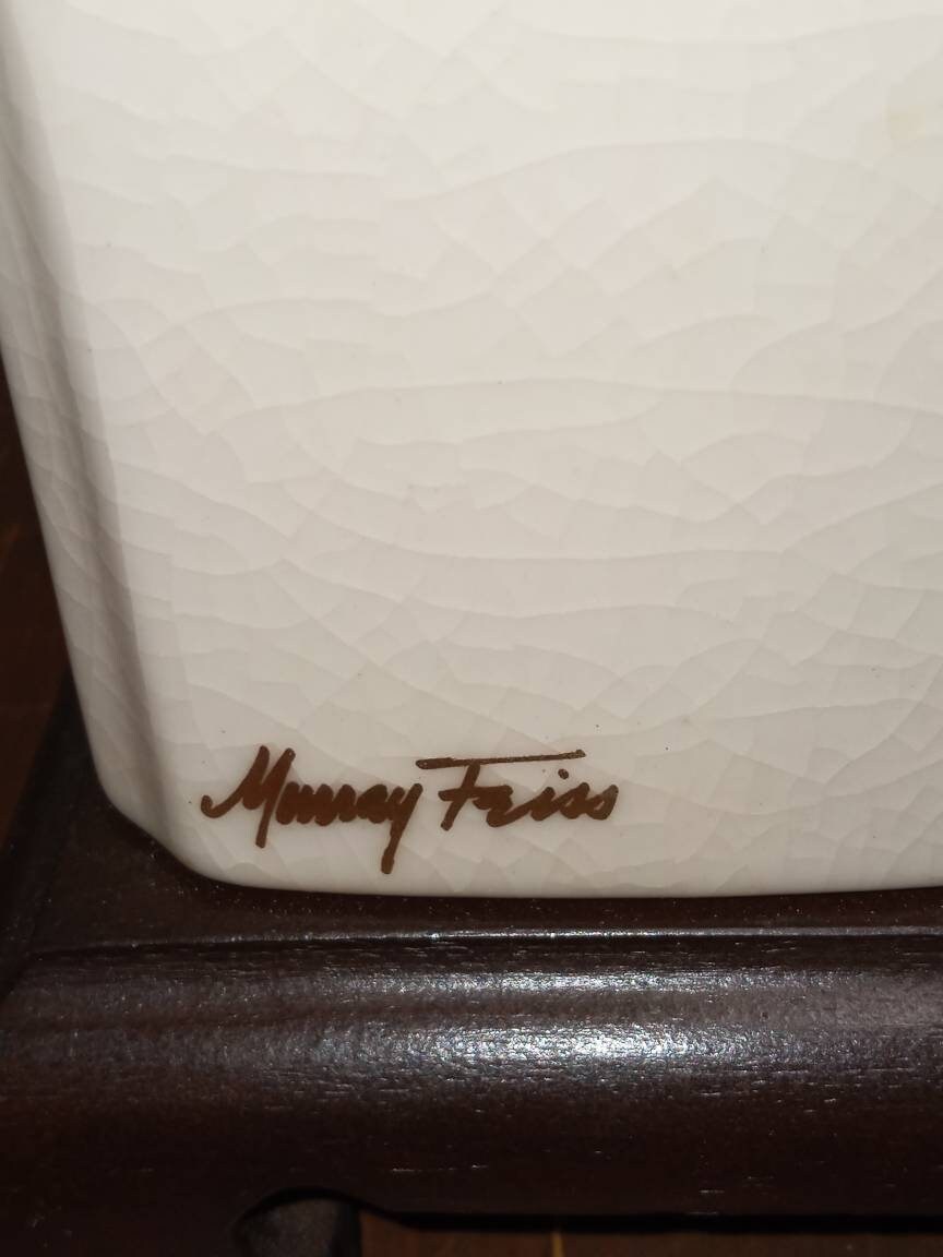 Vintage 1980s Murray Feiss Asian Style Lamp Signed Approx. 16 Base to