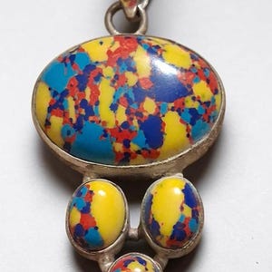 Sterling Silver 925 Scottish Fortite Pendant 2" x 1"