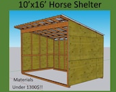 Horse Shelter Barn Plans