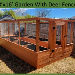 Raised Garden Bed with Deer Fence Plans
