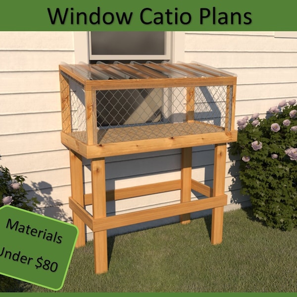 Piani di casa per gatti Catio per finestre