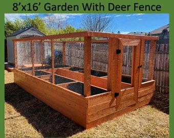 Raised Garden Bed with Deer Fence Plans