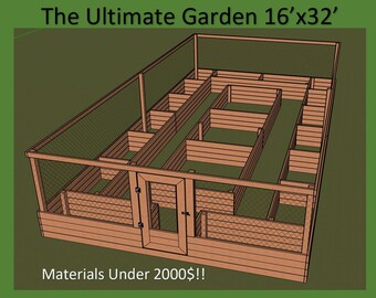 Raised Garden Bed With Deer Fence Plans - Etsy
