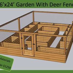 Raised Garden Bed with Deer Fence Plans