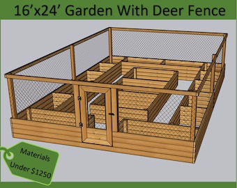 Raised Garden Bed with Deer Fence Plans