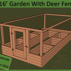 Raised Garden Bed with Deer Fence Plans image 2