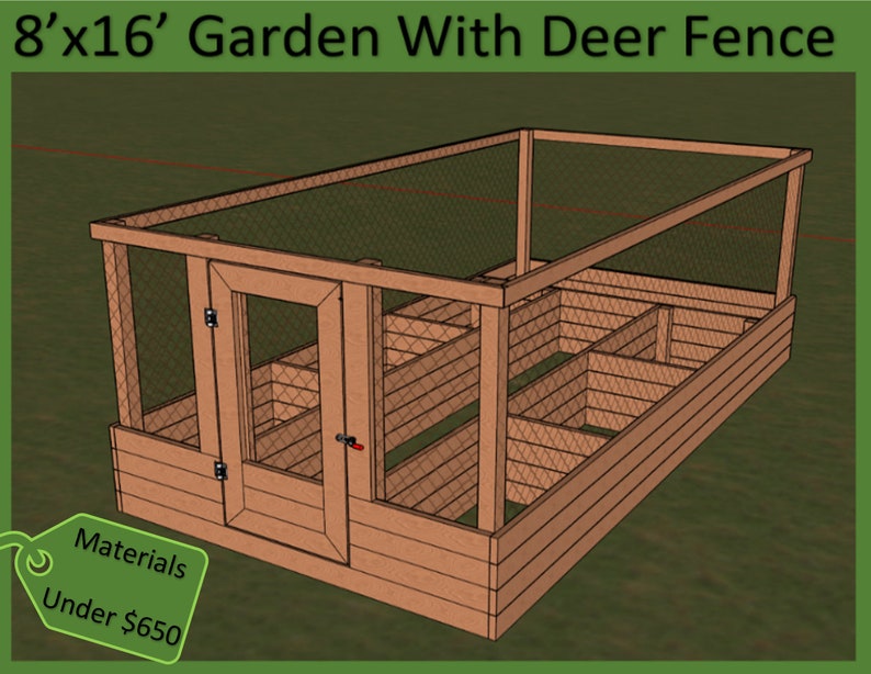 Raised Garden Bed with Deer Fence Plans image 2
