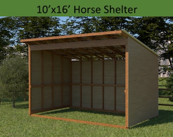 Horse Shelter Barn Plans