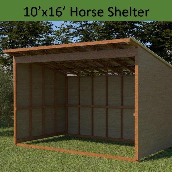 Horse Shelter Barn Plans