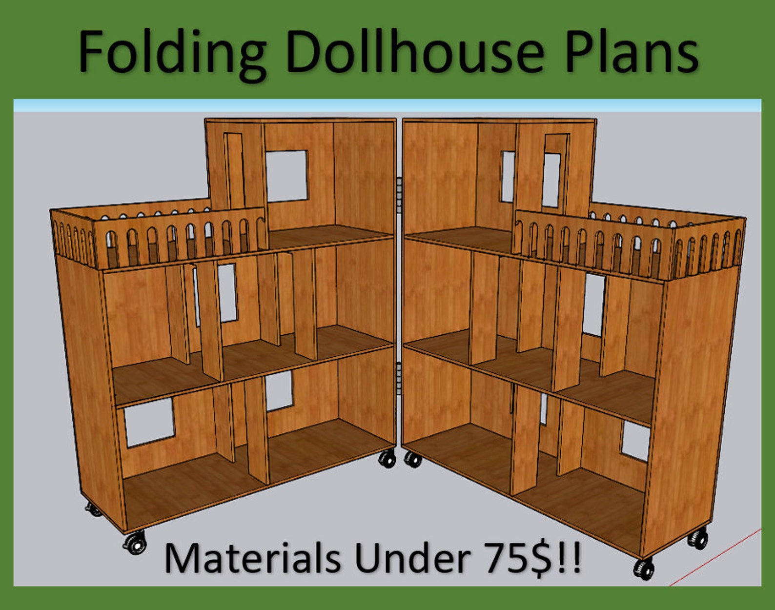 Folding Dollhouse Build Plans Etsy