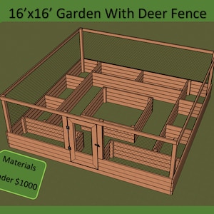 Raised Garden Bed With Deer Fence Plans