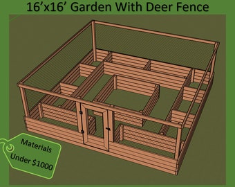 Raised Garden Bed With Deer Fence Plans