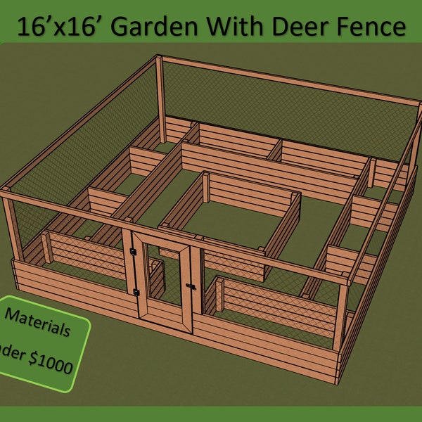 Raised Garden Bed With Deer Fence Plans