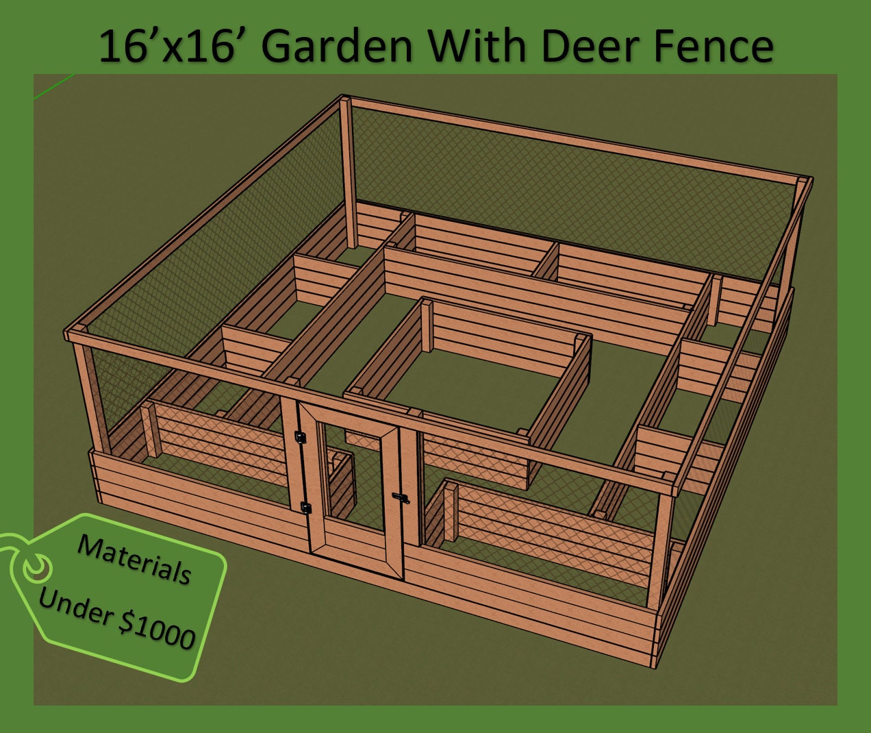 Raised Garden Bed With Deer Fence Plans