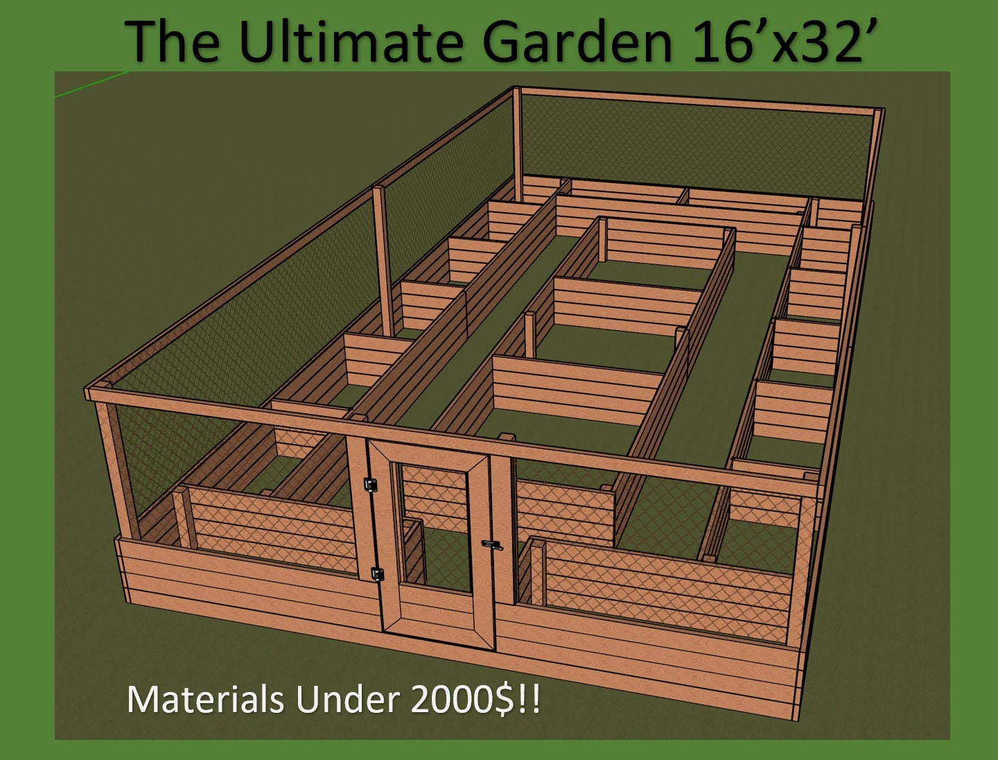 Raised Garden Bed With Deer Fence Plans Etsy Australia