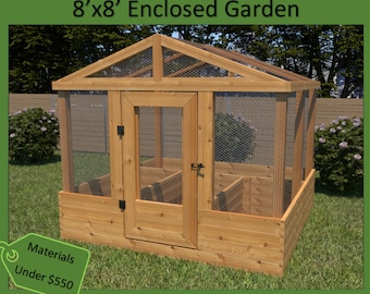 Raised Garden Bed With Deer Fence