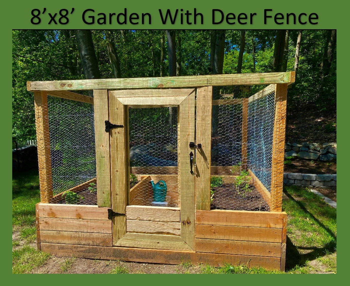 Raised Garden Bed With Deer Fence Plans - Etsy Canada