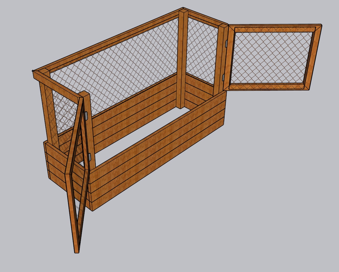 Raised Garden Bed With Deer Fence Plans Etsy