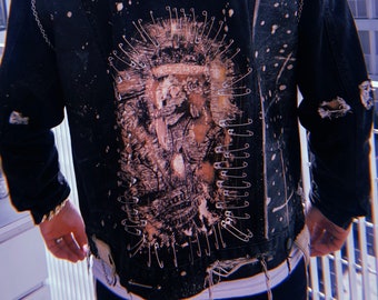 Punk Denim Jacket - Etsy Australia