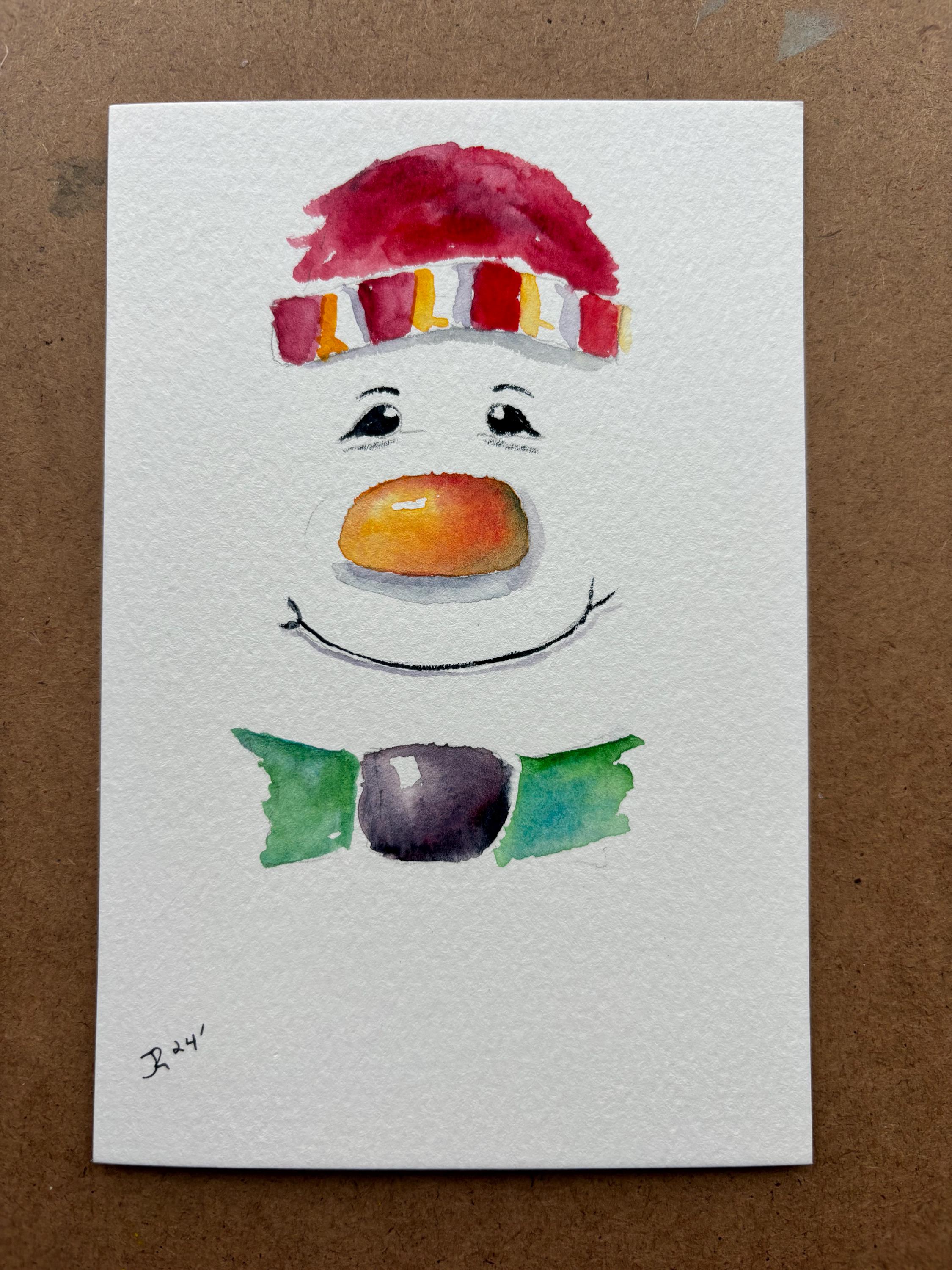 Christmas Card Original Watercolor Painting Decorative Wall Art - Etsy