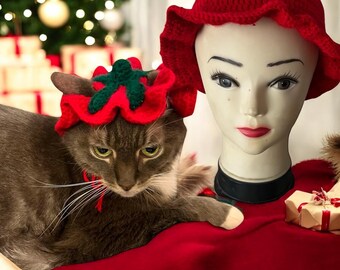 Squid Game Strawberry Hat Set: Matching Pet & Owner Costume