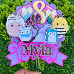Squishmallow Cake Topper, Birthday Girl cake topper, Squishmallow party, Squishmallows