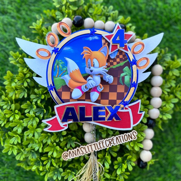 Sonic Cake Topper - Etsy