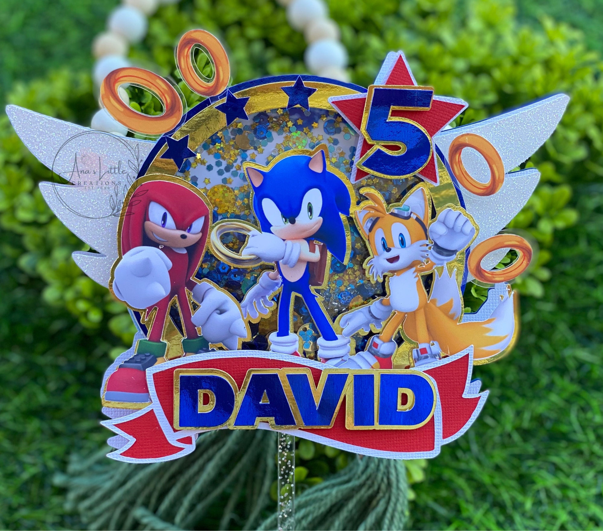 Sonic Cake Topper 3D Sonic Cake Topper Sonic the Hedgehog Etsy UK