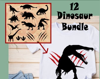 Commercial free, Dinosaur outline svg, Dinosaur footprint svg, Dinosaur SVG Bundle, Dinosaur silhouette svg, Triceratops svg files
