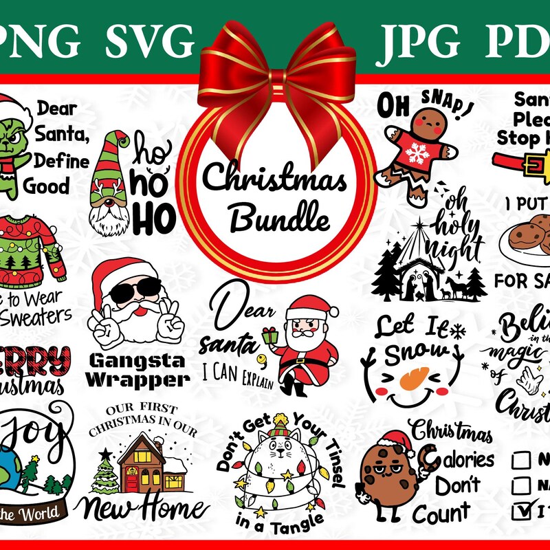 Funny Christmas Svg - Etsy