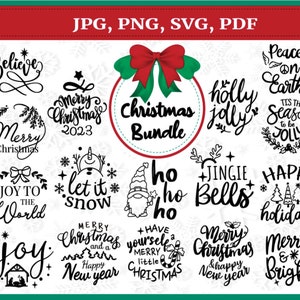 Christmas svg bundle, Christmas ornament 2023 svg, Round christmas ornament svg, Cricut christmas ornament svg, Christmas shirts svg, JPG