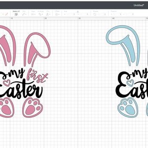 My first easter svg, Baby girl, baby boy, My first easter png, dxf, eps, svg files for cricut, My first easter shirt image 5