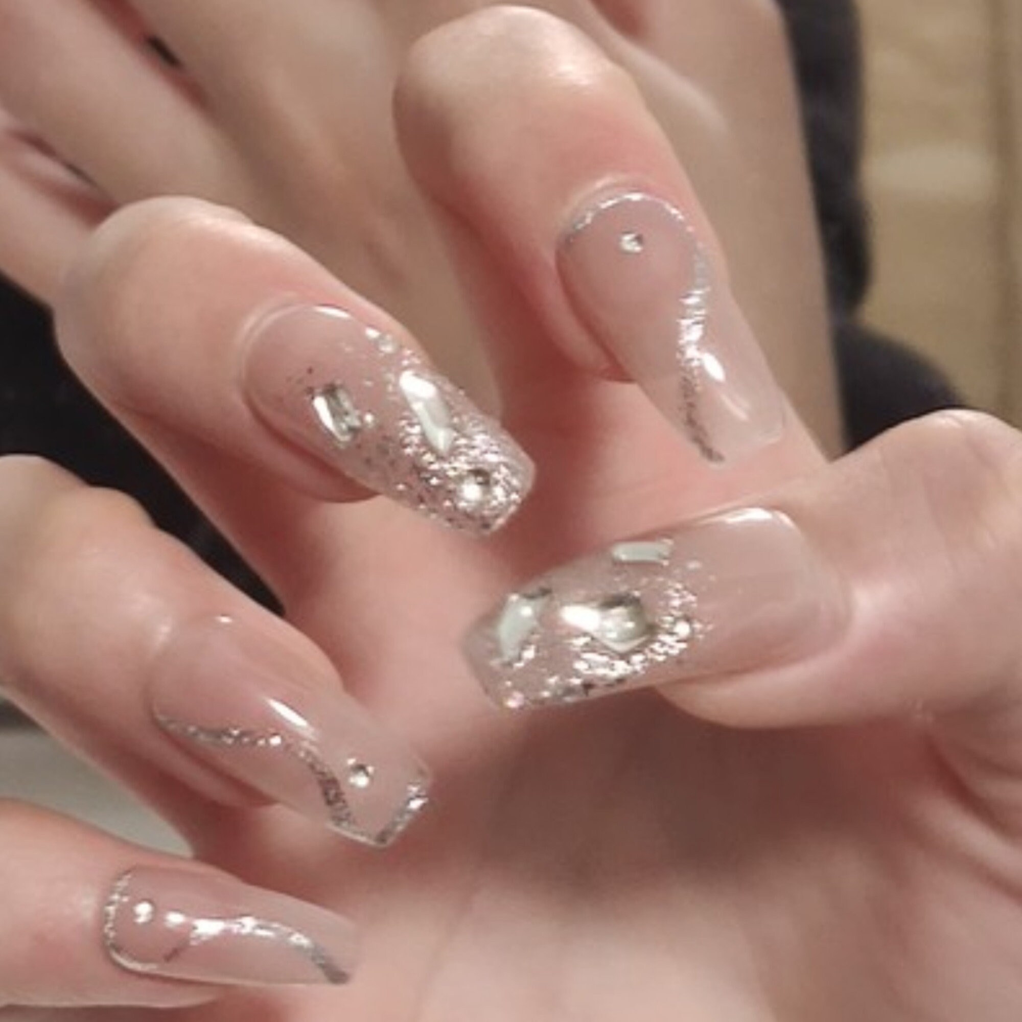 Handmade Sparkle Glitter Press on Nails Detachable Fake Nails - Etsy