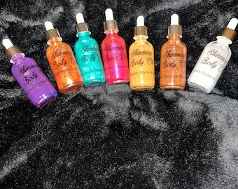 Body shimmery oil