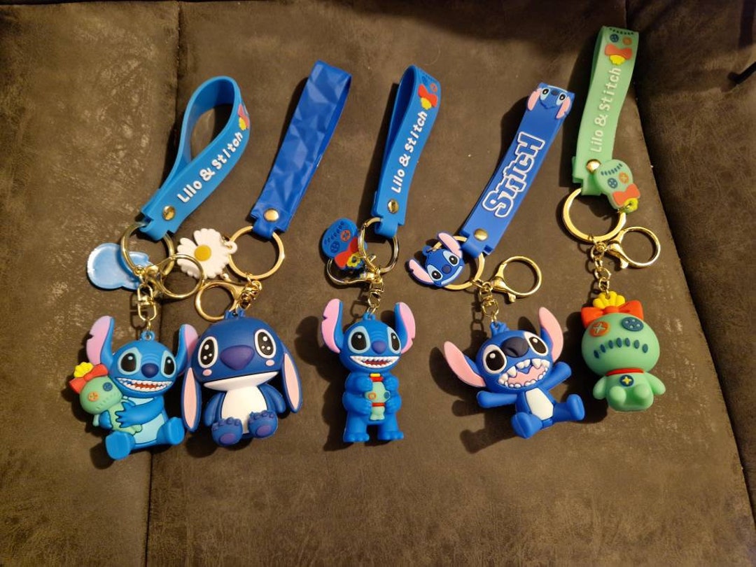 Disneys Lilo and Stitch Keychains Keyrings Stitch Scrump Angel Etsy UK