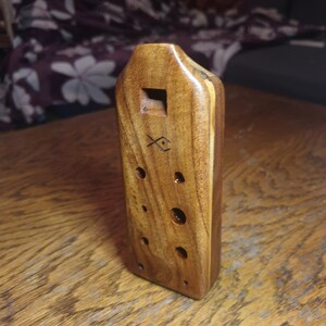 Wooden Alto Inline Ocarina Flute in C  Handmade in UK