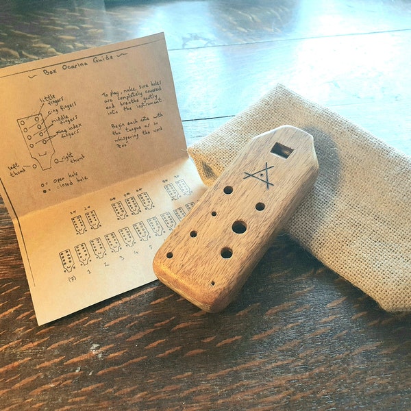 Wooden Inline Ocarina in A. Handmade in UK